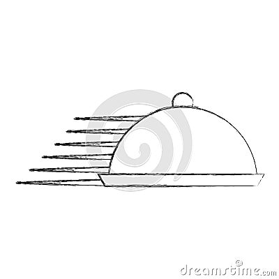 Tray server fast isolated icon Vector Illustration