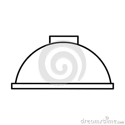Tray server isolated icon Vector Illustration