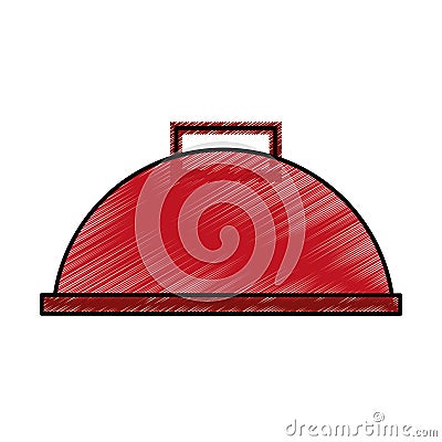 Tray server isolated icon Vector Illustration