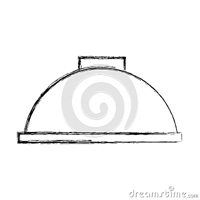 Tray server isolated icon Vector Illustration