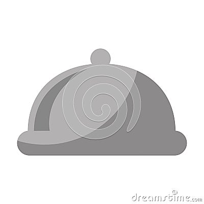Tray server isolated icon Vector Illustration