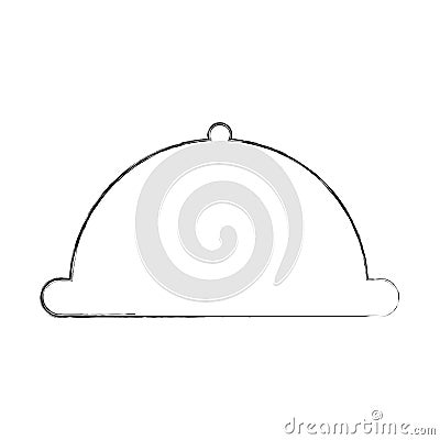 Tray server isolated icon Vector Illustration