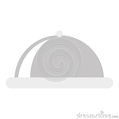 Tray server isolated icon Vector Illustration