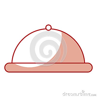 Tray server isolated icon Vector Illustration