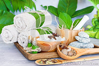 Ayurveda background. Spa and health care concept Stock Photo