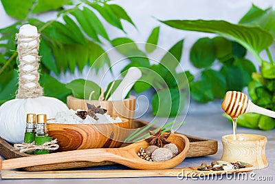 Ayurveda background. Spa and health care concept Stock Photo