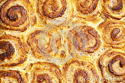 Tray of strawberry quark rolls Stock Photo