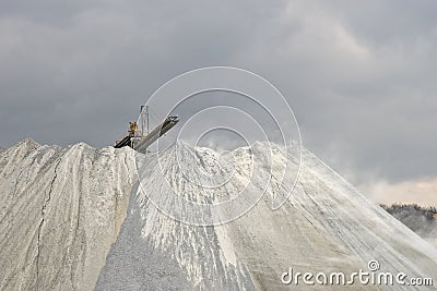 Tray tailings in the open pit Stock Photo