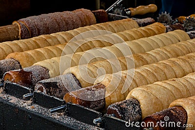 Trdelnik or trdlo national czech street food Stock Photo