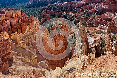 Treacherous Descent into Bryce Canyon Stock Photo