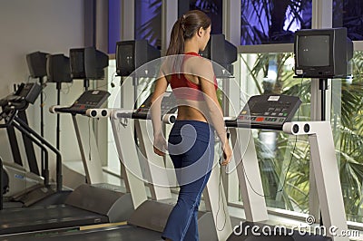 On The Treadmill Stock Photo