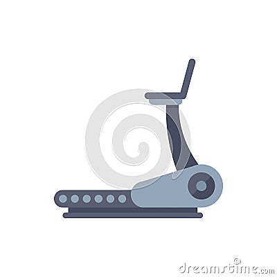 Treadmill icon showing running machine for exercise Stock Photo