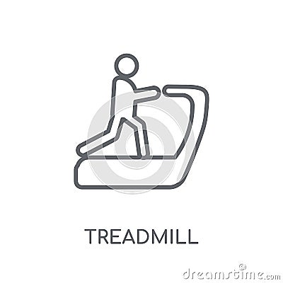 Treadmill linear icon. Modern outline Treadmill logo concept on Vector Illustration