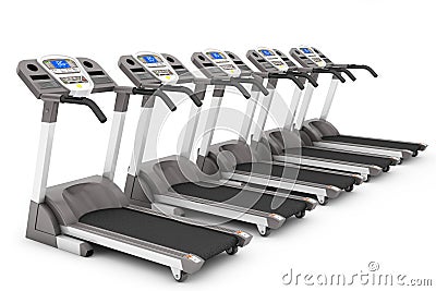 Treadmill Machines Stock Photo