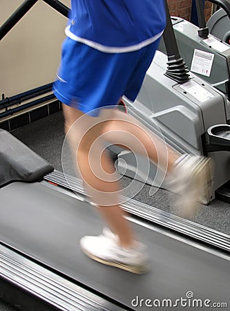 Treadmill runner Stock Photo