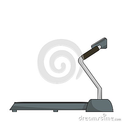 Treadmill on a white background Cartoon Illustration