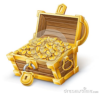 Treasure Chest Vector Illustration