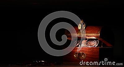 Treasure Chest Full of Coins Editorial Stock Photo