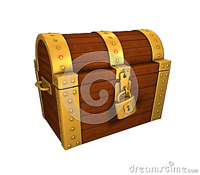 Treasure Chest Gold Closed And Locked Royalty Free Stock Photos - Image