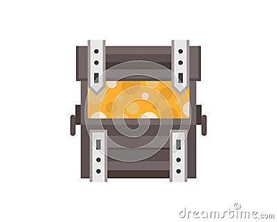 Treasure chest vector illustration. Vector Illustration