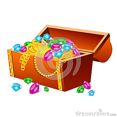 Treasure Chest Vector Illustration