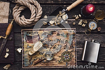 Treasure map. Stock Photo