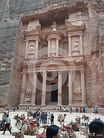 Treasure monument of Petra Editorial Stock Photo