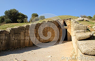 Treasury of Atreus, Mycenae, Greece Stock Photo