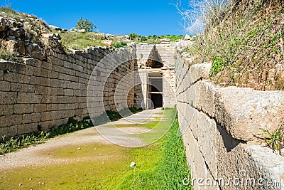 Treasury of atreus at mycenae, Greece Stock Photo