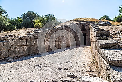 Treasury of Atreus in Mycenae, Greece Stock Photo