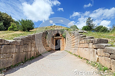 Treasury of Atreus, Mycenae, Greece Stock Photo