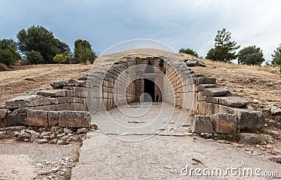 Treasury of Atreus Tomb of Agamemnon Mycenae Greec Stock Photo