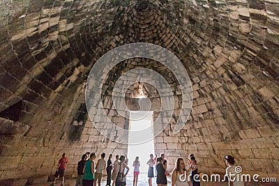 Treasury of Atreus Tomb of Agamemnon Mycenae Greece Editorial Stock Photo