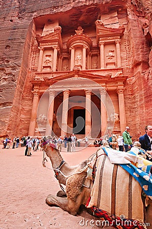 Treasury in Petra, Jordan Editorial Stock Photo