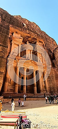 Treasury petra jordan rock sand Editorial Stock Photo
