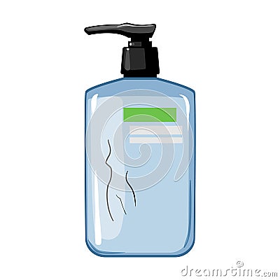 treatment body cream cartoon vector illustration Vector Illustration