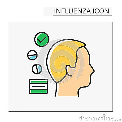 Treatment color icon Vector Illustration