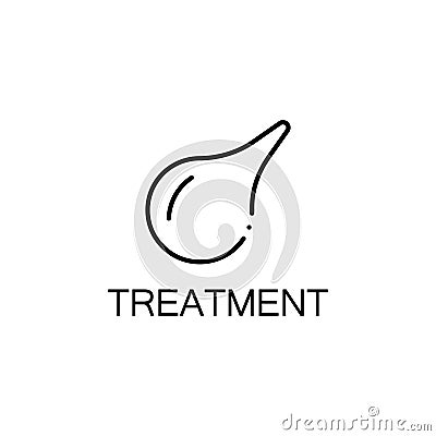 Treatment flat icon or logo for web design. Vector Illustration