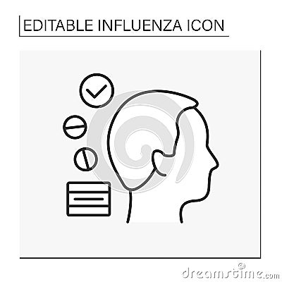 Treatment line icon Vector Illustration