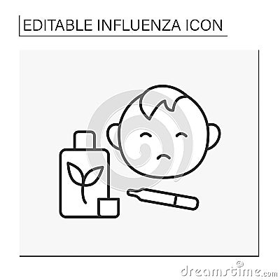 Treatment line icon Vector Illustration