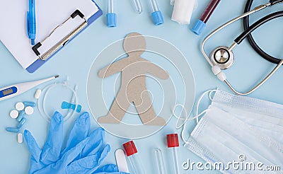 Treatment of a person from the virus and flu. Stock Photo