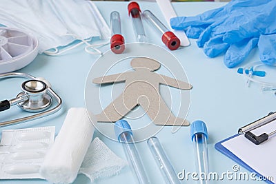Treatment of a person from the virus and flu. Stock Photo