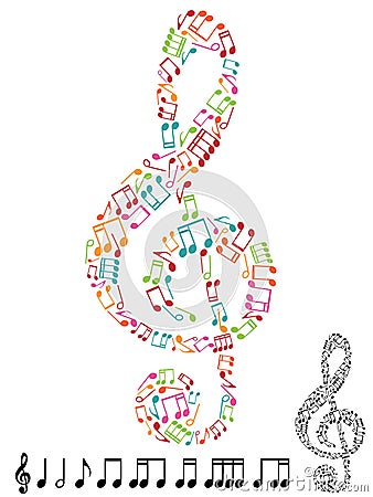 Treble clef Vector Illustration