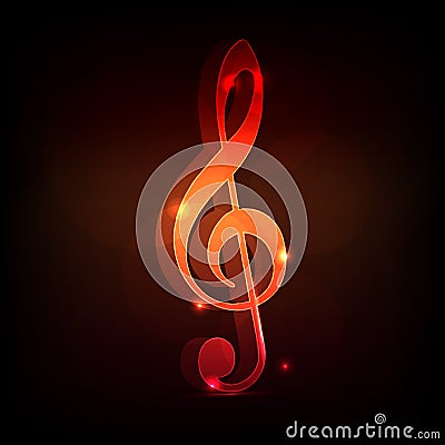 Treble clef Vector Illustration