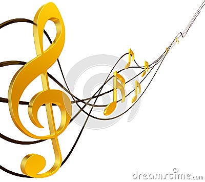 Treble clef Stock Photo