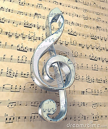 Treble clef Stock Photo