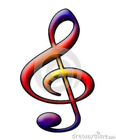 Treble clef Stock Photo