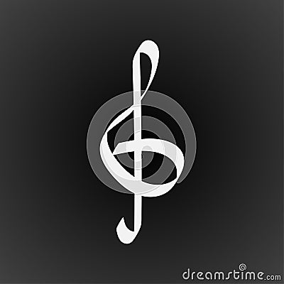 Treble clef logo vector. Eps 10 Vector Illustration