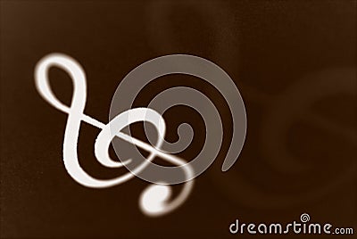 Treble Clef musical symbol Stock Photo