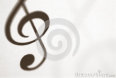 Treble Clef musical symbol Stock Photo